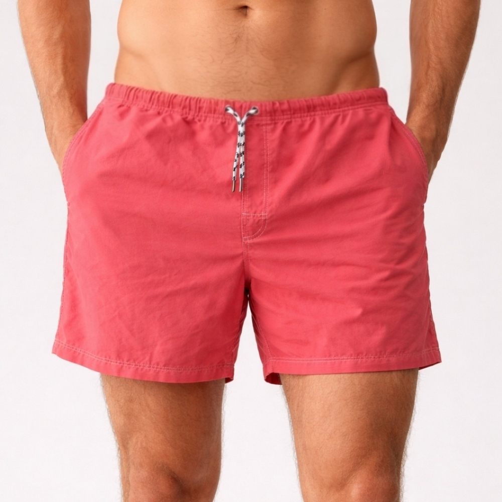 Croft & Barrow Men's Swim Trunks Coral Pink Mesh Lined Quick Dry Size XL